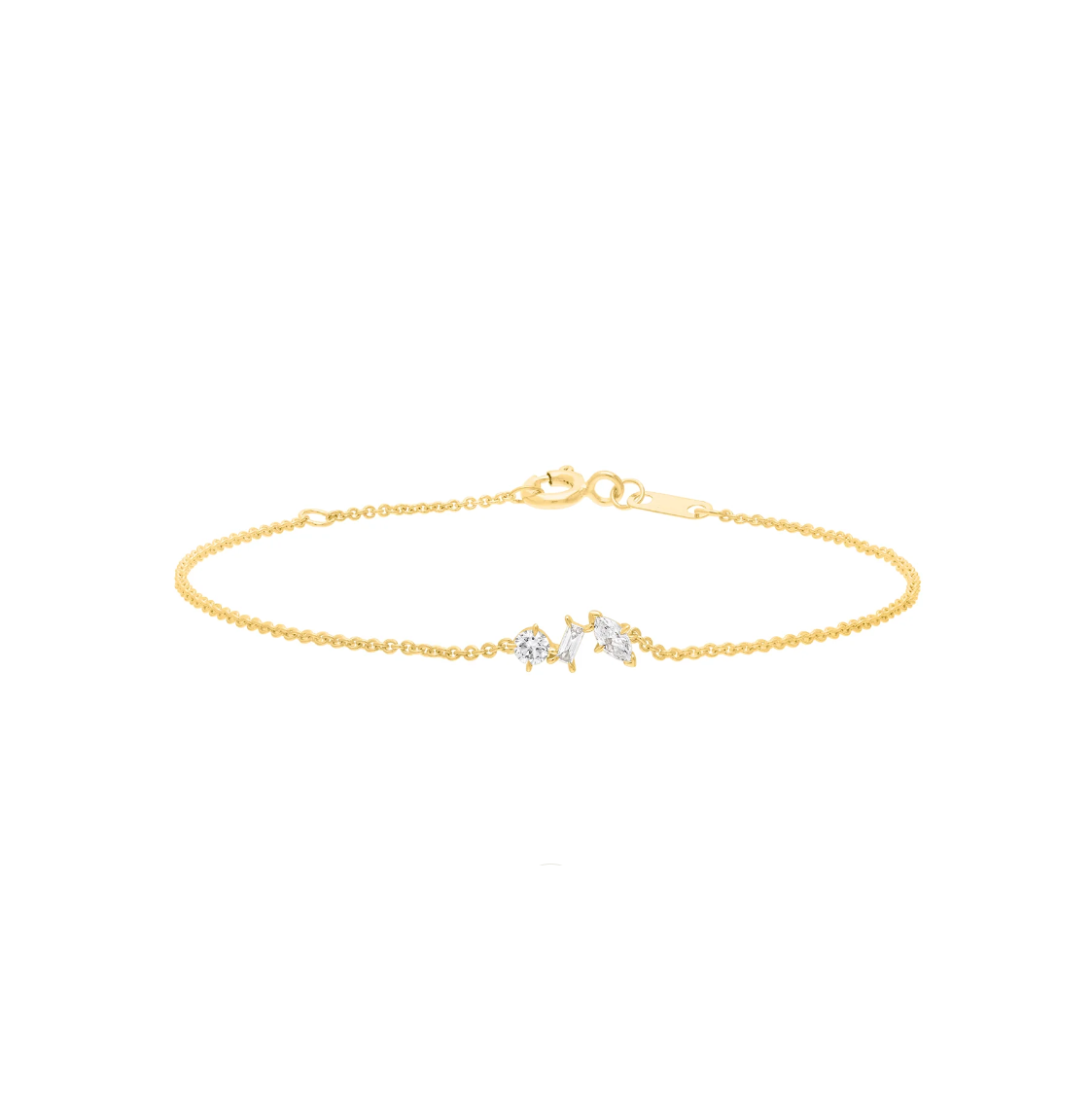 'Ayla' 0.25ct trio of Diamonds set in 9ct Yellow Gold