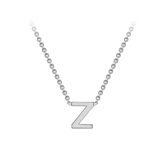 9ct White Gold Petite Initial 'Z' Necklace