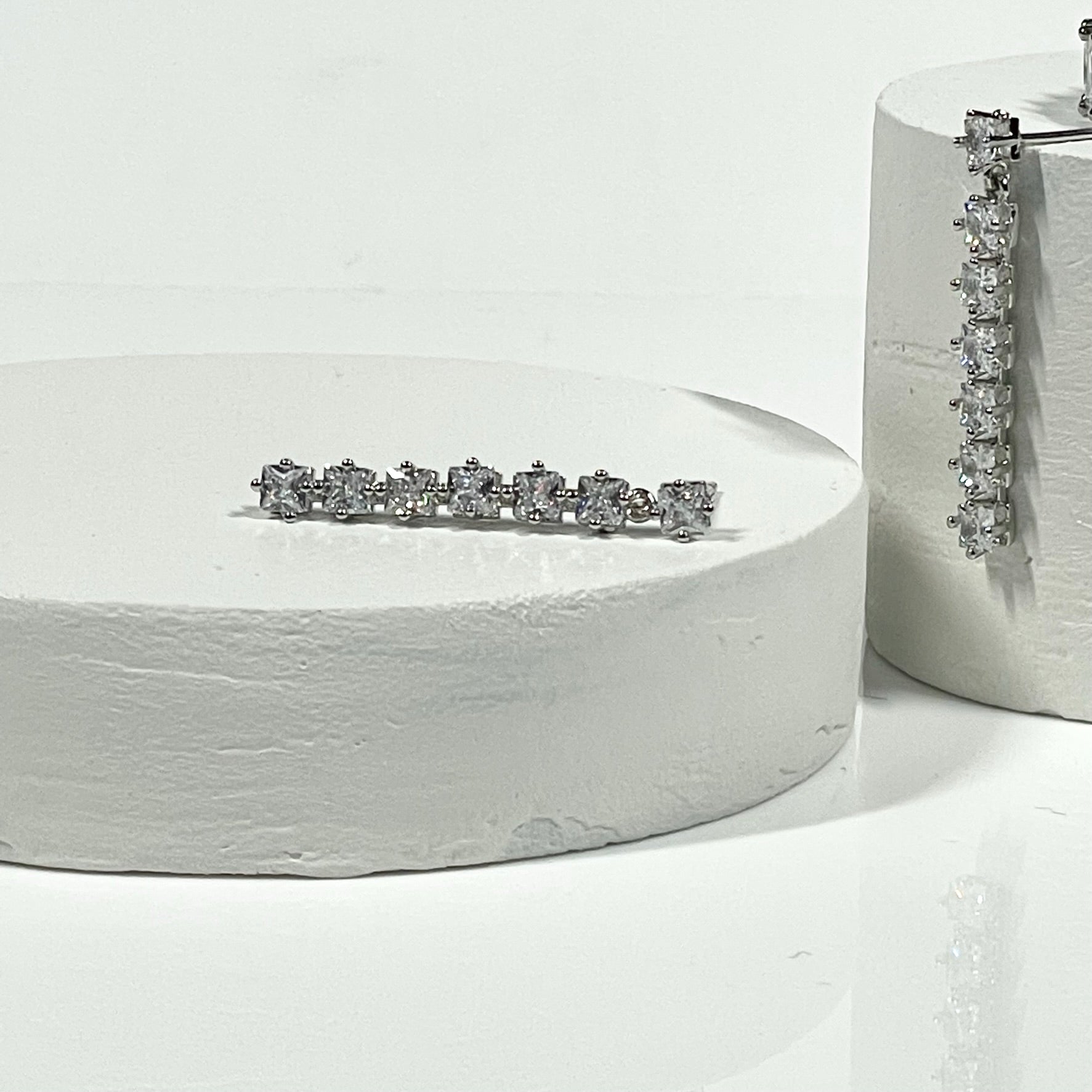Drop tennis earring