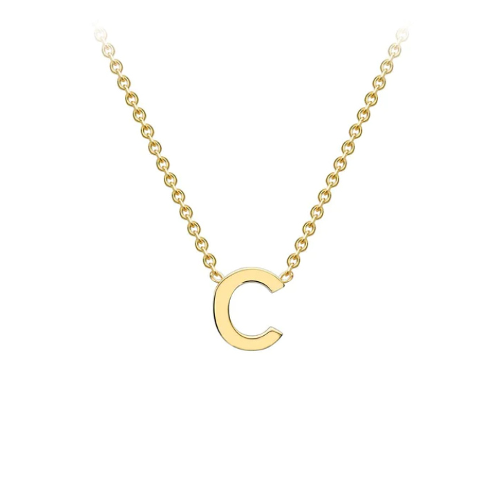 9ct Yellow Gold Petite Initial 'C' Necklace