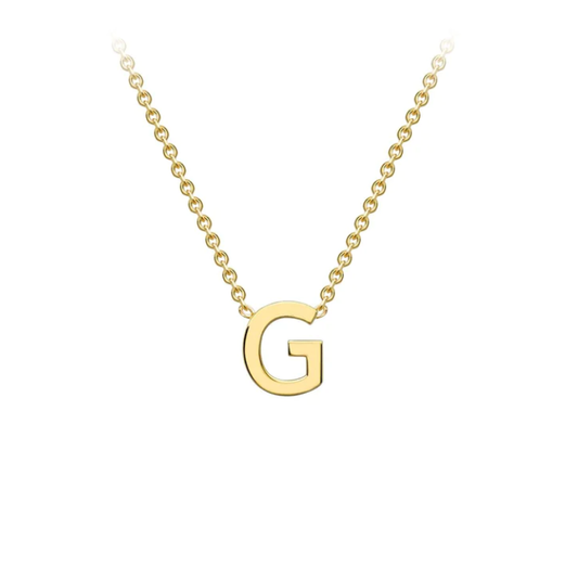 9ct Yellow Gold Petite Initial 'G' Necklace