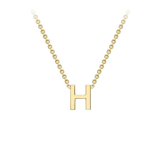 9ct Yellow Gold Petite Initial 'H' Necklace