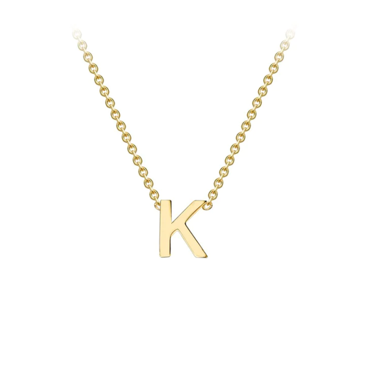 9ct Yellow Gold Petite Initial 'K' Necklace