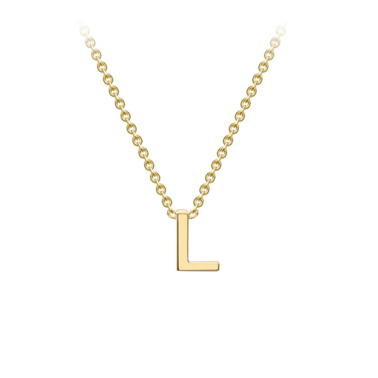 9ct Yellow Gold Petite Initial 'L' Necklace