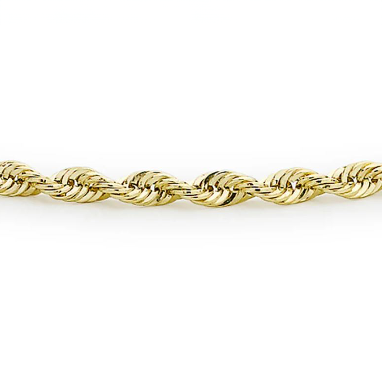 'Lacy' Yellow Gold Rope Chain Bracelet