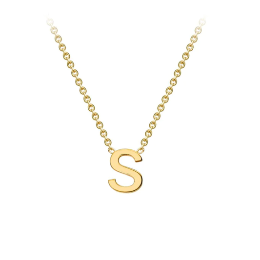 9ct Yellow Gold Petite Initial 'S' Necklace