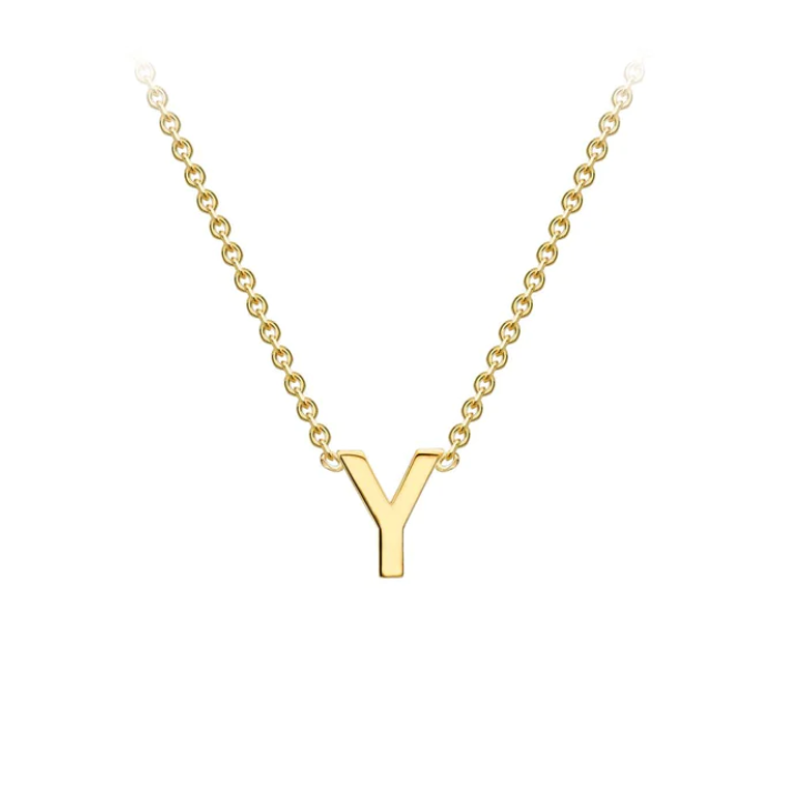 9ct Yellow Gold Petite Initial 'Y' Necklace