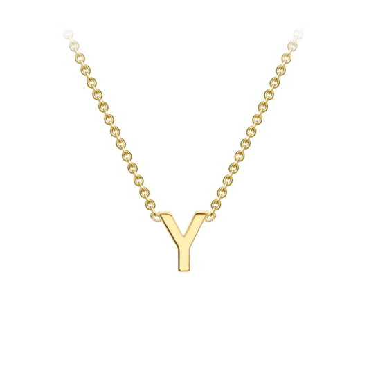 9ct Yellow Gold Petite Initial 'Y' Necklace