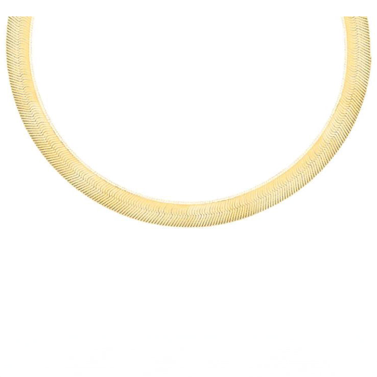 'Giselle' Gold Herringbone Necklace 41cm