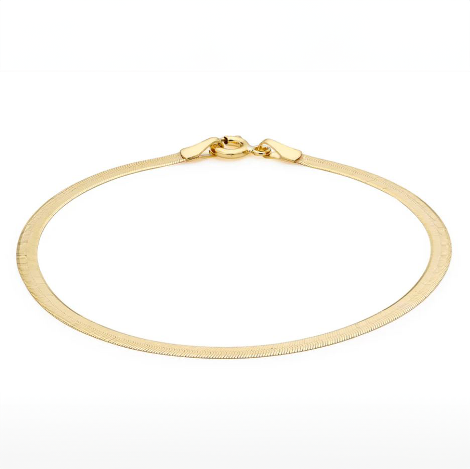 'Giselle' Yellow Gold Herringbone Bracelet