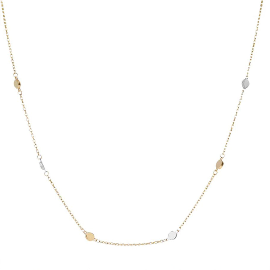 'Geneva' 2 Tone Disc Necklace