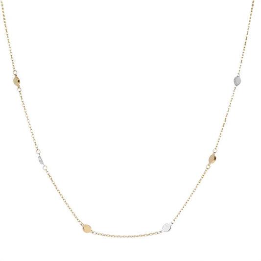 'Geneva' 2 Tone Disc Necklace