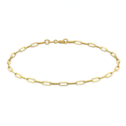 'Palma' Yellow Gold Paperclip Chain Bracelet